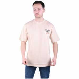 Oversize Herren T-Shirt Basic Long Tee Designer Shirt Basic Tee Sommer TS-5001 L Beige