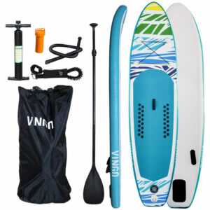 SUP Board,Surfboard Aufblasbar Stand Up paddle 305cm, Rucksack - Paddling Board Grün und weiß - Vingo