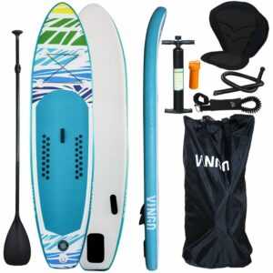SUP Board,Surfboard Aufblasbar Stand Up paddle 320cm, Rucksack - Paddling Board Grün und weiß Mit Sitz - Vingo