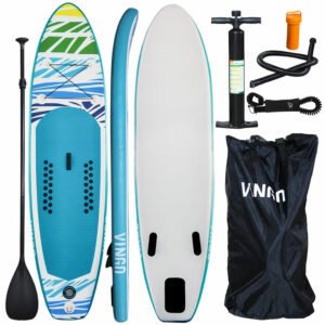 SUP Board,Surfboard Aufblasbar Stand Up paddle 330cm, Rucksack - Paddling Board Grün und weiß - Randaco