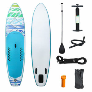 SWANEW SUP Board Surfboard Aufblasbar Stand Up Paddle Boards Rucksack - Paddling Board 305*76*15cm, Grün und weiß - Grün