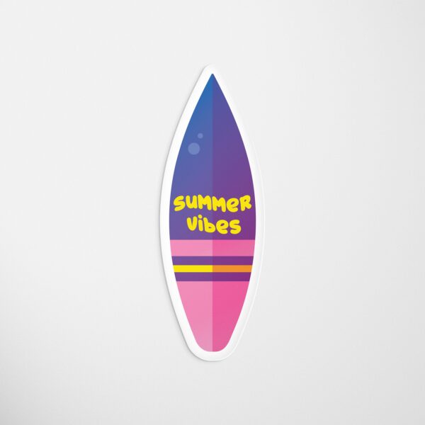 Summer Vibes Surfboard Sticker, Süßer Laptop Sticker