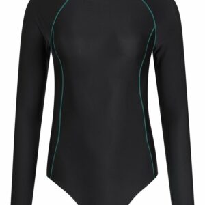 Surfer langärmeliger Schwimmanzug für Damen - Schwarz