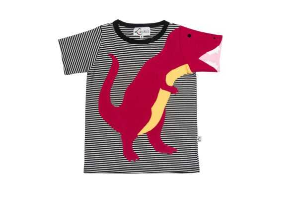 T-Shirt Dinosaurier Luanimals Dino Pink Rosa Baumwolle Fan Geschenk