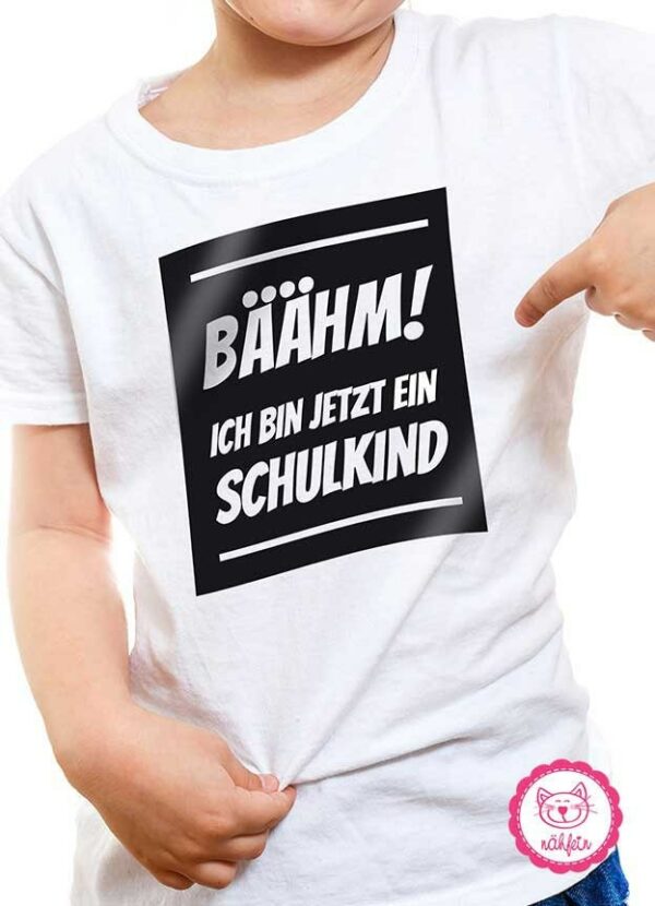 T-Shirt Schulkind | Bäähm Schwarz - Einschulungs Shirt T Kinder Einschulung Jungs