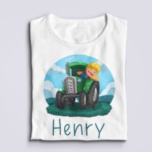 Traktor T-Shirt, Geburtstagshirt, Geschenk Für Kinder, Jungs, Individuell, Personalisiert, Schulkind, Kindergarten, Landwirt