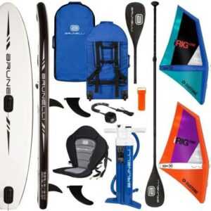 BRUNELLI 10.8 Windsurf Premium SUP Set Surfboard mit aufblasbarem iRIG Segel