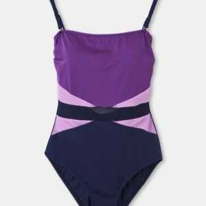 Dagi Badeanzug Lila Colorblock für Damen - 44