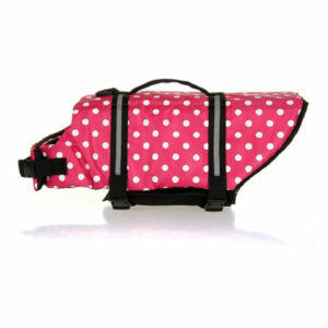 Pet Hundeschwimmweste Schwimmweste Badeanzug Hundelebensweste Größenverstellbar Dog Vest Lifejacket(M)