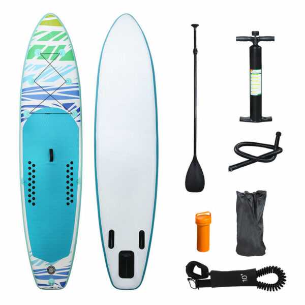 SUP Board Surfboard Aufblasbar Stand Up Paddle Boards Rucksack - Paddling Board 330*76*15cm, Grün und weiß - Vingo