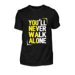 TSV Crailsheim Basic T Shirt Herren You Will Never Walk Alone Schwarz