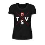 TSV Kupferzell Basic T Shirt Damen Cross Schwarz