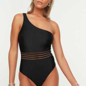 Trendyol Collection Badeanzug Schwarz Unifarben für Damen - 40