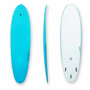 YUYO - Nachhaltig - MARLIN Mini-Malibu Surfboard - 7'0 x 21" x 2 3/4" (Länge x Breite x Dicke) - aus recycelten und natürlichen Materialien