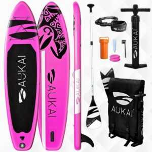 Aukai SUP-Board "Stand Up Paddle Board 320cm "Ocean" Surfboard aufblasbar + Paddel Surfbrett Paddling Paddelboard"