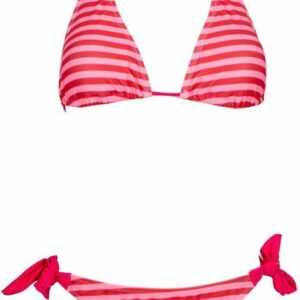 AvaMia Triangel-Bikini "Damen Bikini Set Bikinitop und Bikinihose Low mit Schnürbindung grün coral rosa rot weiß"