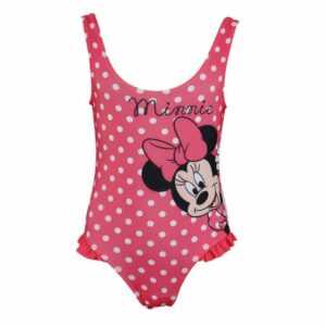 Disney Minnie Mouse Badeanzug "Minnie Mädchen Kinder Schwimmanzug", Gr. 98 bis 128, Rosa oder Rot