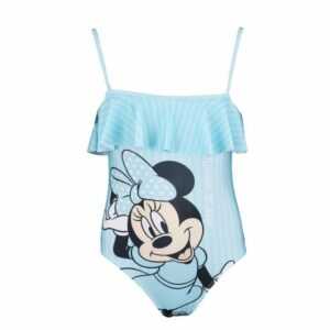 Disney Minnie Mouse Badeanzug "Minnie Streifen Mädchen Kinder bademode", Gr. 104 bis 134, Blau oder Pink