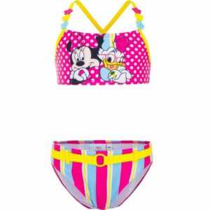 Disney Minnie Mouse Bustier-Bikini "Minnie und Daisy Kinder Badeanzug" Gr. 98 bis 128, Pink oder Blau