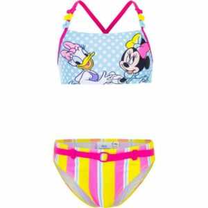 Disney Minnie Mouse Bustier-Bikini "Minnie und Daisy Kinder Badeanzug" Gr. 98 bis 128, Pink oder Blau