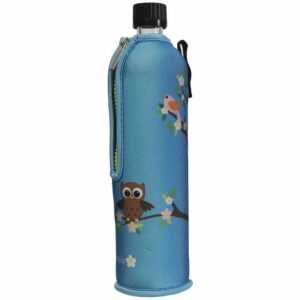 Dora's Trinkflasche "Glasflasche mit Neoprenbezug Eule neu 500 ml", 500 ml