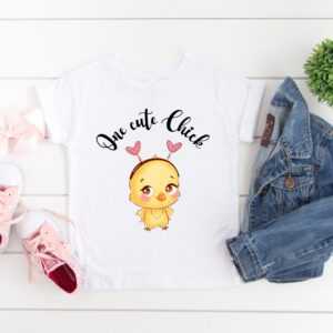 Ein Süßes Küken Kleinkind Kurzärmeliges T-Shirt Bella+Canvas - Süßes Ostershirt Für Kinder Ostergeschenk