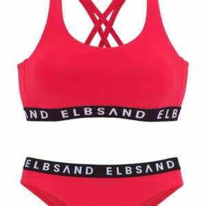 Elbsand Bustier-Bikini mit kontrastfarbenen Schriftzügen