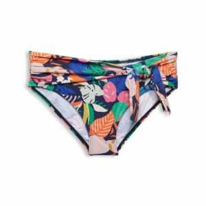 Esprit Bikini-Hose "Bunt gemusterter Bikini-Slip mit Binde-Detail"
