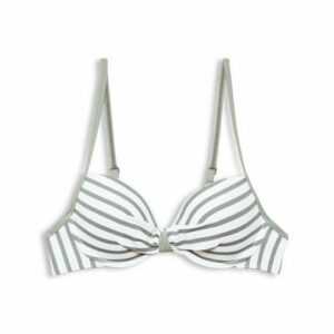 Esprit Bügel-Bikini-Top "Recycelt: wattiertes Top mit Streifen"