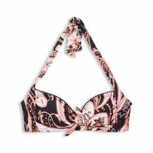 Esprit Triangel-Bikini-Top "Recycelt: Neckholder-Top mit Paisley-Print"