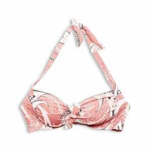 Esprit Triangel-Bikini-Top "Recycelt: Neckholder-Top mit Paisley-Print"