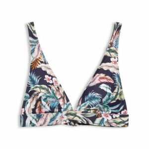 Esprit Triangel-Bikini-Top "Recycelt: wattiertes Top mit Tropical-Print"