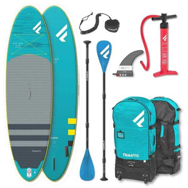 Fanatic Fly Air Premium SET Windsurf Paddle Board Surfboard mit Pure Paddel