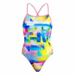 Funkita Badeanzug "Strapped In Counting Clouds", mit platziertem Digital-Print