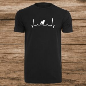 Herzschlag Hundemotiv T-Shirt | Herren - Damen