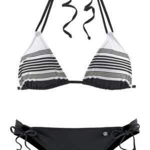 JETTE Triangel-Bikini mit modernem Streifendesign