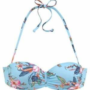 LASCANA Bügel-Bandeau-Bikini-Top "Malia", mit tropischem Print