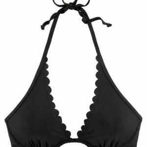 LASCANA Bügel-Bikini-Top "Scallop", mit gelaserter Wellenkannte