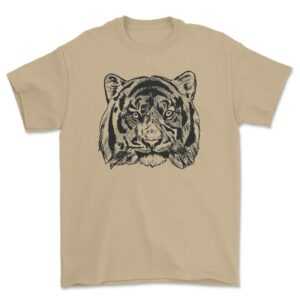 Männer/Unisex T-Shirt Mit Motiv -Tiger - Siebdruck