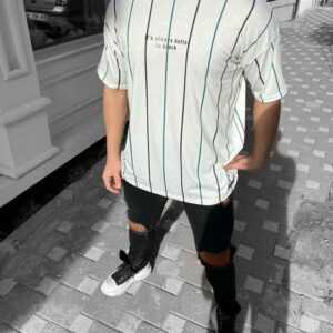Megaman Jeans Oversize-Shirt "Herren T-Shirt Oversize Shirt Long-Shirt Tee Sommer Shirt Gestreift Modern Mode Fashion"