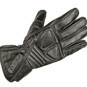 NERVE Motorradhandschuhe Dark Leather, Polsterung über den Fingerknöcheln