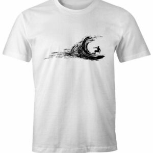 Neverless Print-Shirt "Herren T-Shirt Surfer surfing surfen Surfboard Wave Welle Wellenreiten Urlaub Meer Ozean Surfer Boy Silhouette Slim Fit Neverless®" mit Print