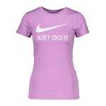 Nike JDI Print T-Shirt Damen Lila Weiss F591