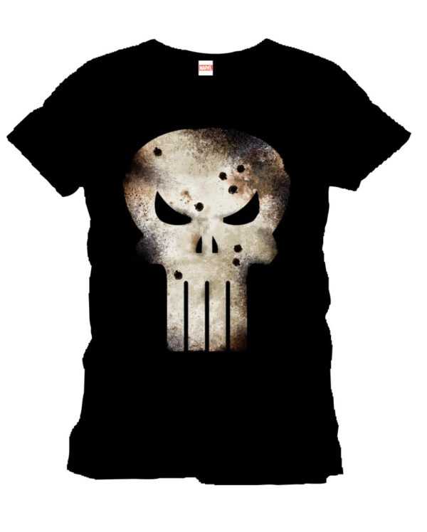 Punisher Logo T-Shirt Gunshot Skull T-Shirt S