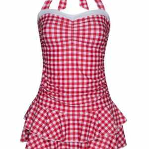 Pussy Deluxe Badeanzug "Red Plaid"