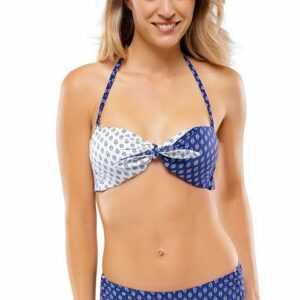Schiesser Bustier-Bikini (1 St) Damen Bikini-Oberteil, Bandeau-Top, 1-teilig, 3in1, admiral blau-weiss