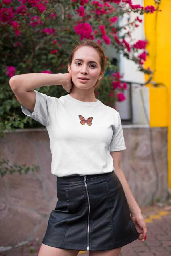 Schmetterling T-Shirt, Unisex Sommeroberteil Für Damen