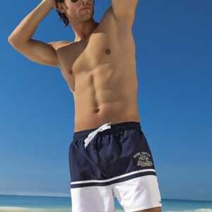 Sunman Badeshorts "Men's Blue Solid" 1 St., Beachwear Herren Badehose Badeshort bis 5XL