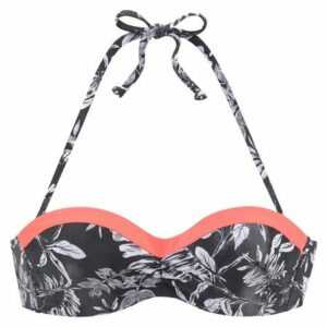 Sunseeker Bügel-Bandeau-Bikini-Top "Mono", mit kontrastfarbenem Einsatz