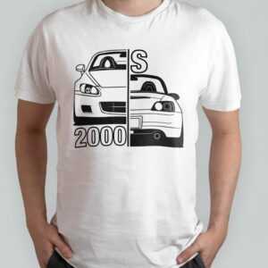 T-Shirt - S2000 Split, Honda Roadster Print, Für & Cabrio Fans, Geschenk Autoliebhaber, Slim Fit Geschnitten